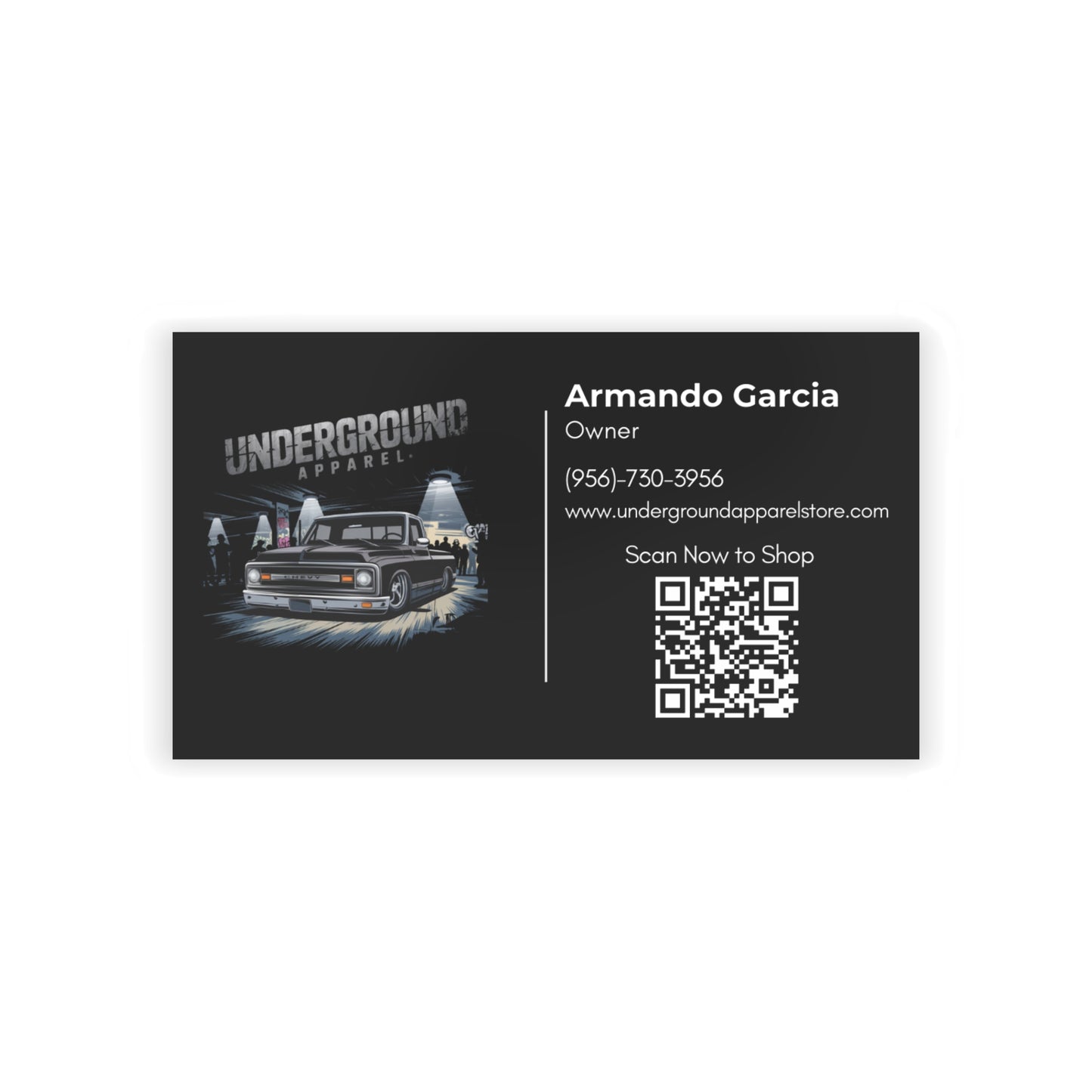 Underground Apparel Business Cards