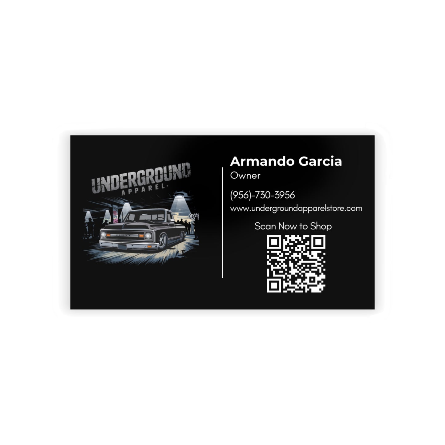 Underground Apparel Business Cards