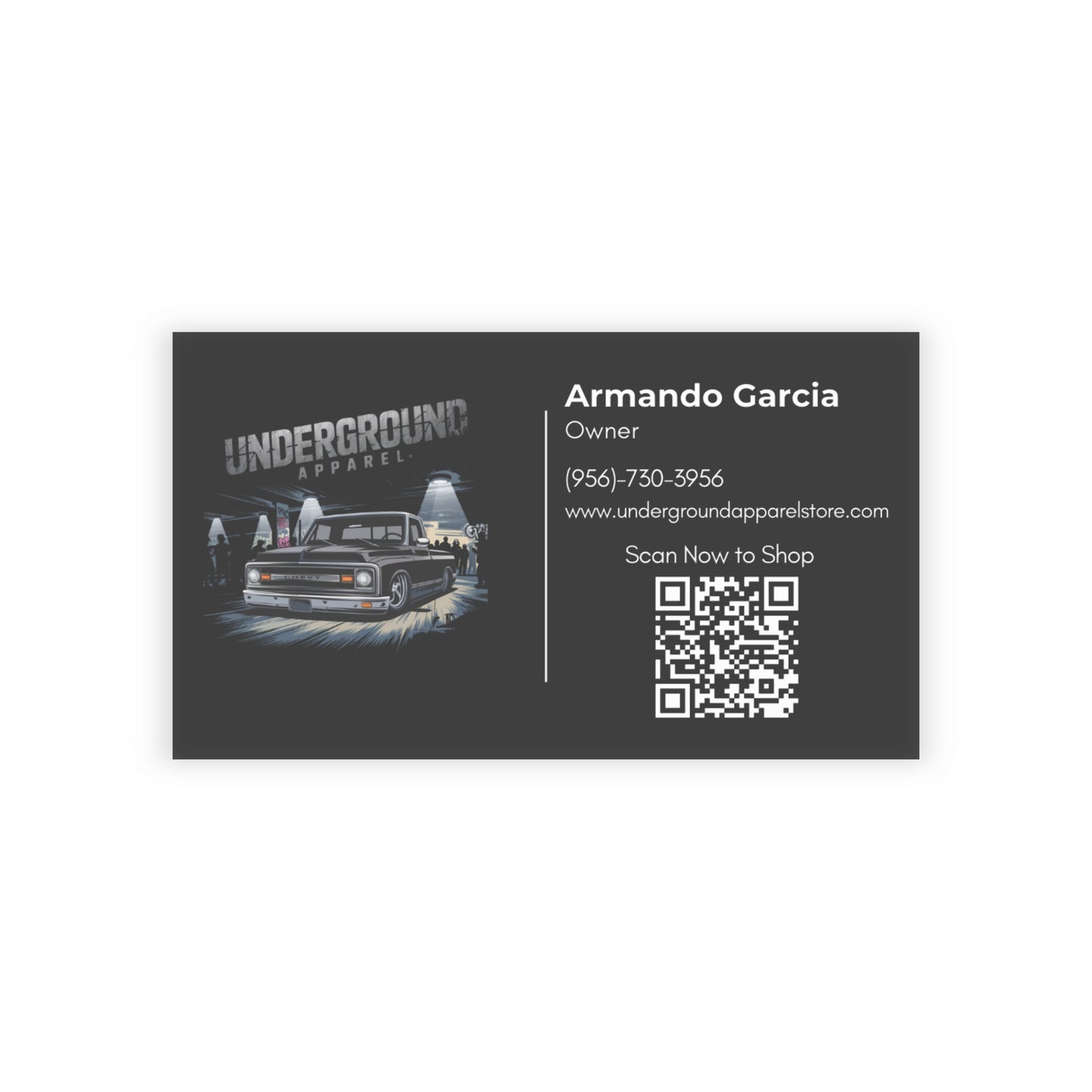 Underground Apparel Business Cards