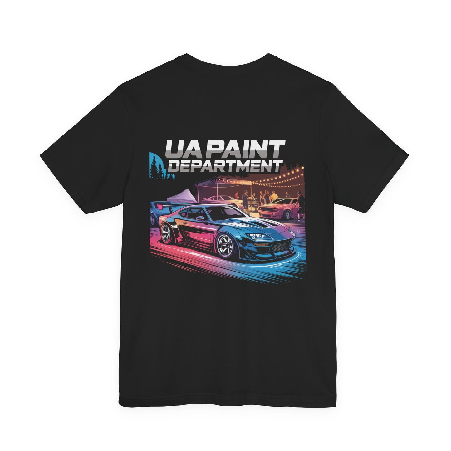 UA Paint Department Street Racing Car Cookout T‑Shirt — Neon Drift Graphic Tee