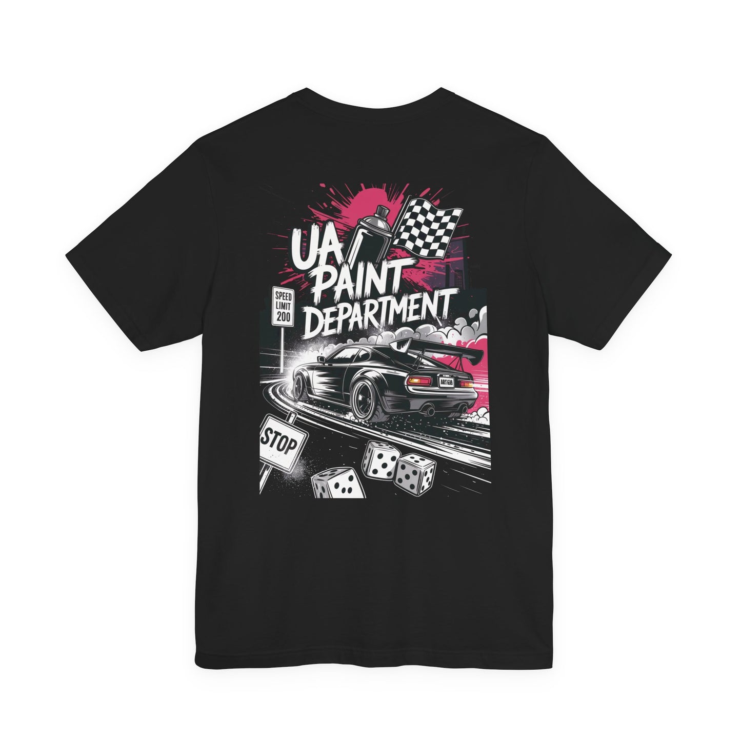 UA Paint Department Racing T‑Shirt — Retro Muscle Car Graphic Tee