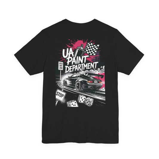UA Paint Department Racing T‑Shirt — Retro Muscle Car Graphic Tee