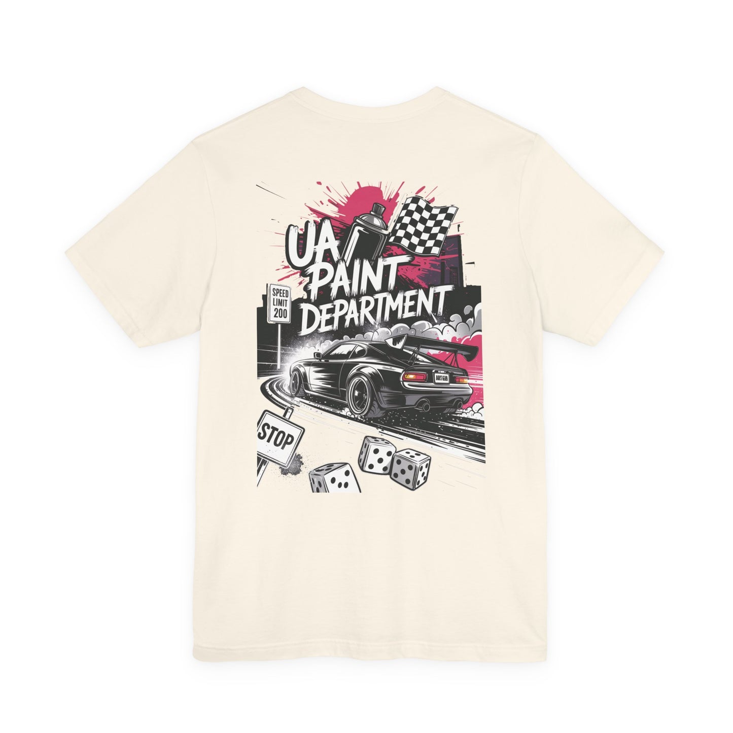 UA Paint Department Racing T‑Shirt — Retro Muscle Car Graphic Tee