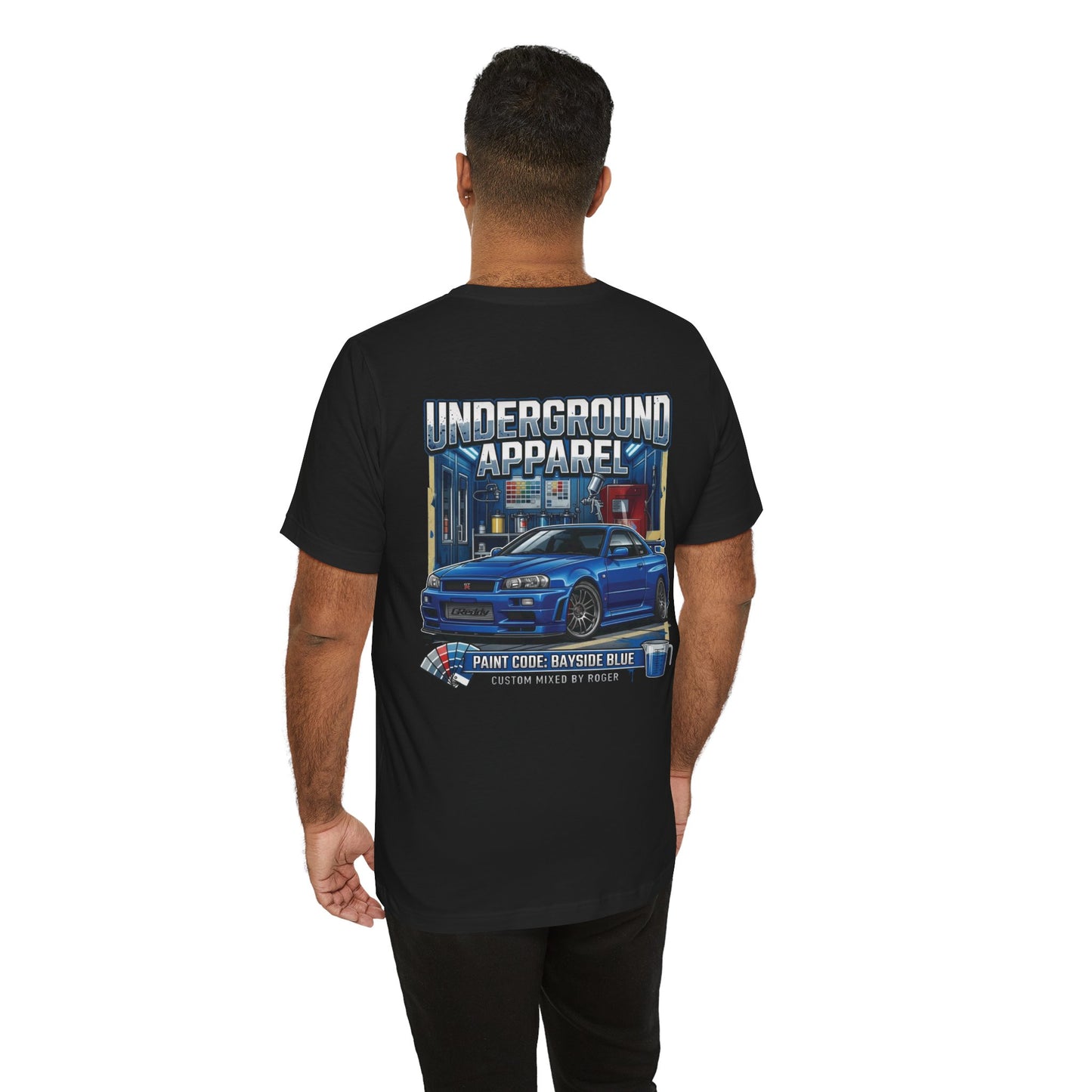Underground Apparel Bayside Blue Skyline Car Tee