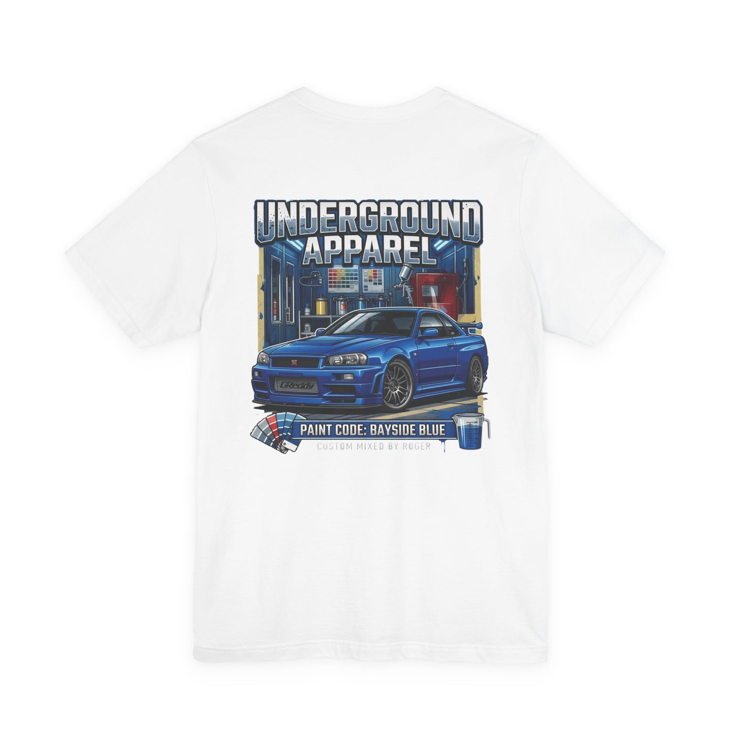 Underground Apparel Bayside Blue Skyline Car Tee