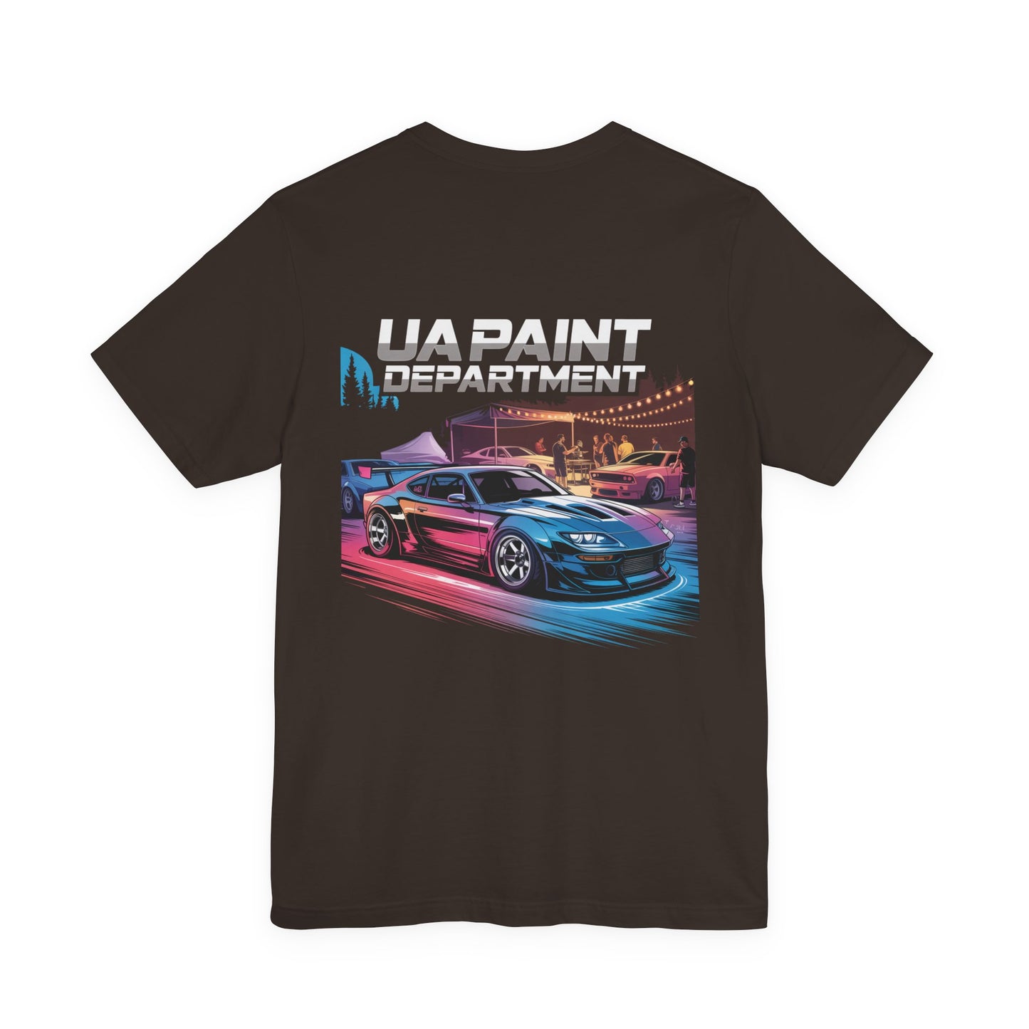 UA Paint Department Street Racing Car Cookout T‑Shirt — Neon Drift Graphic Tee