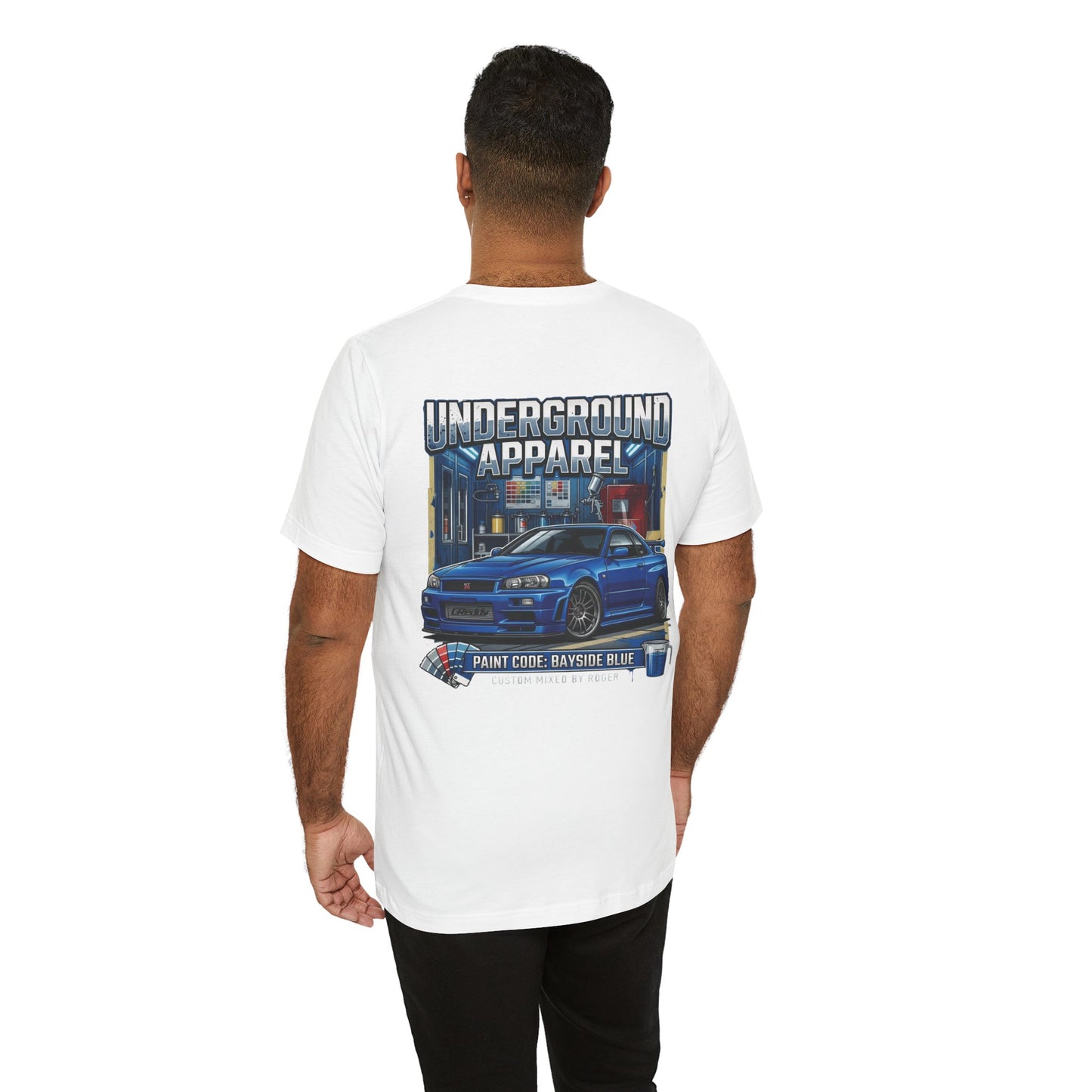 Underground Apparel Bayside Blue Skyline Car Tee