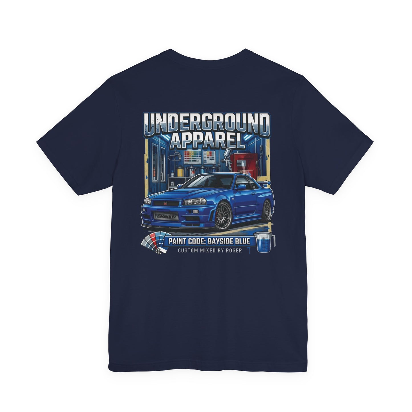Underground Apparel Bayside Blue Skyline Car Tee
