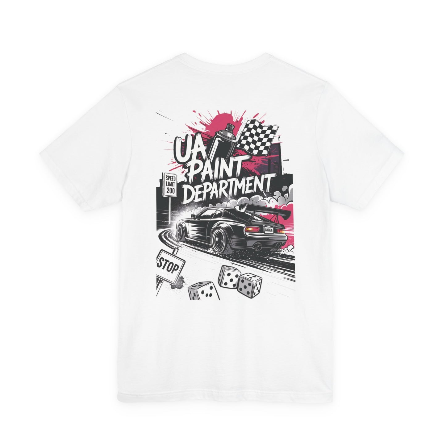 UA Paint Department Racing T‑Shirt — Retro Muscle Car Graphic Tee