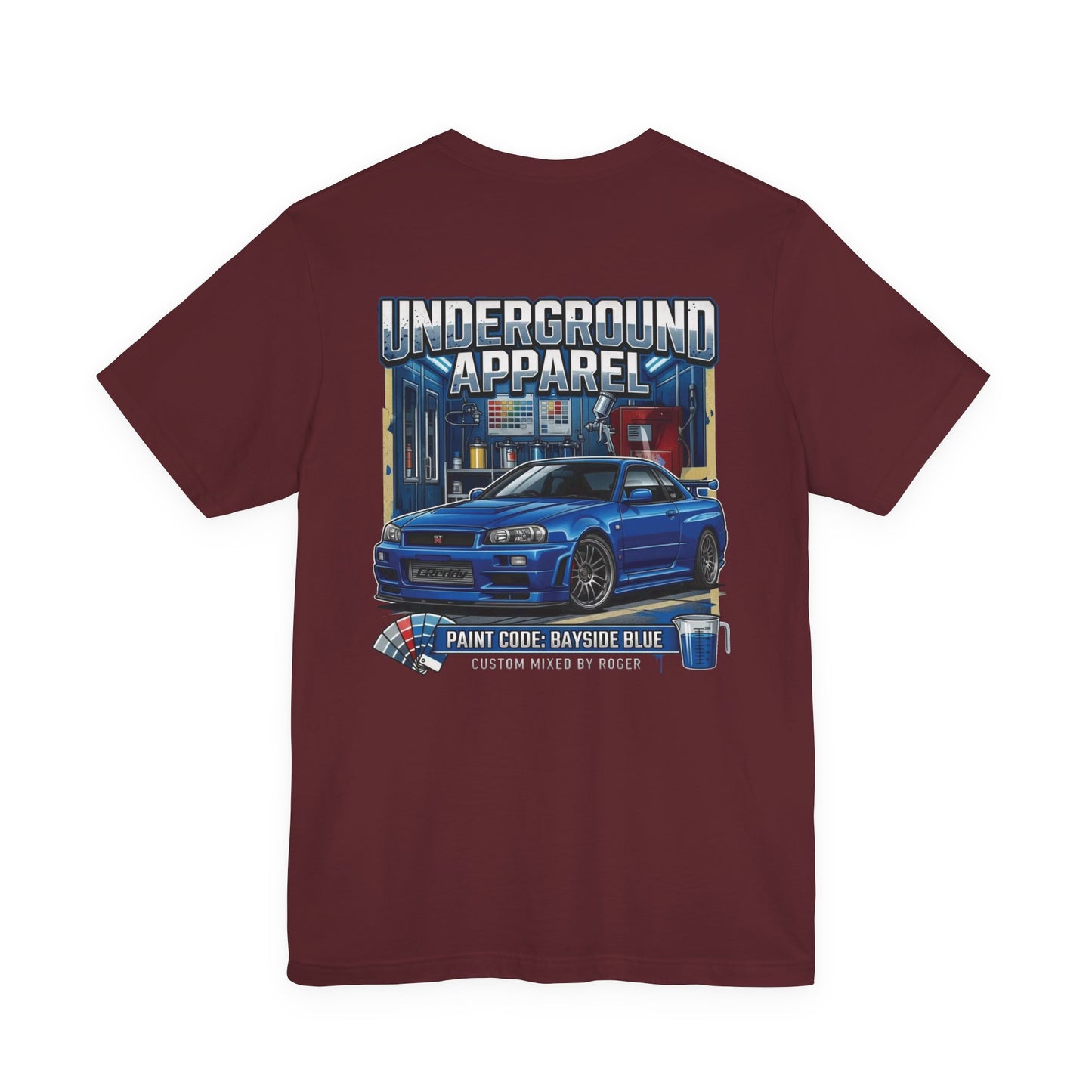Underground Apparel Bayside Blue Skyline Car Tee