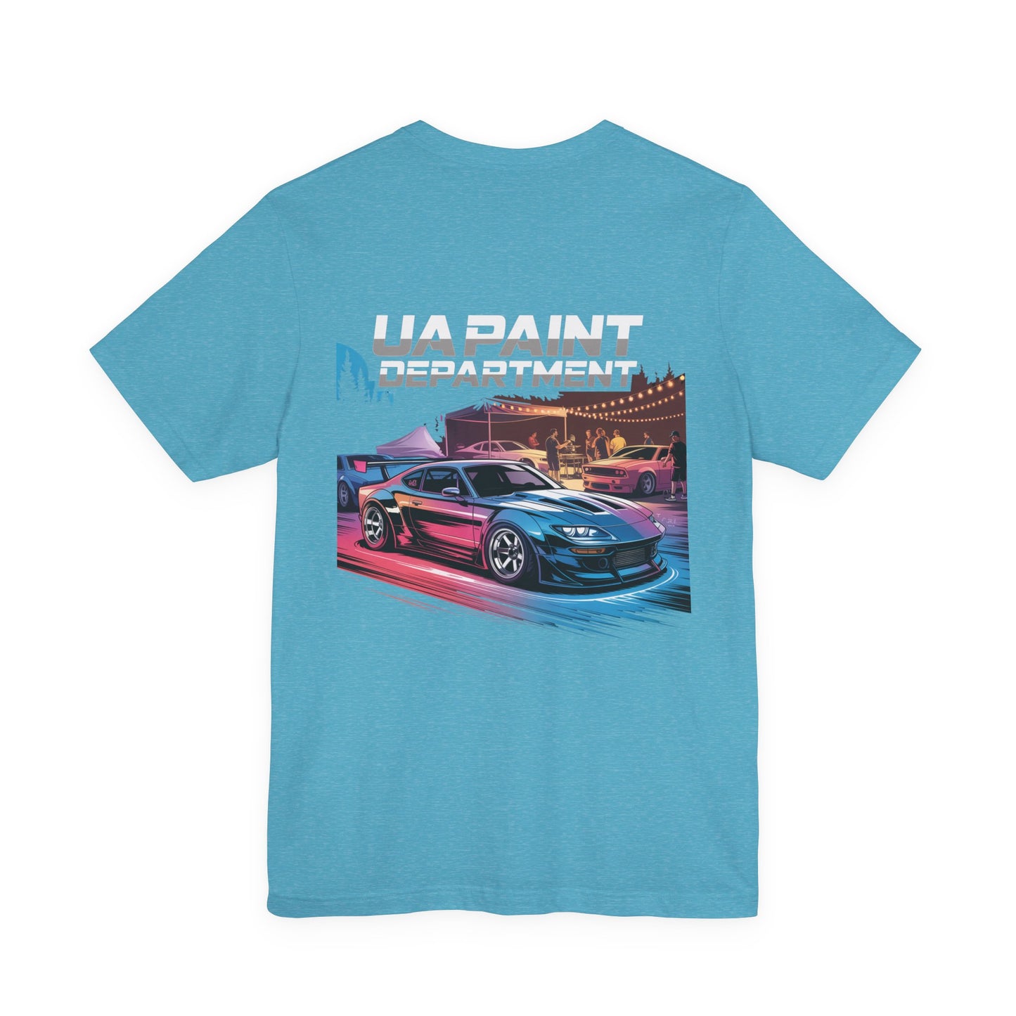 UA Paint Department Street Racing Car Cookout T‑Shirt — Neon Drift Graphic Tee