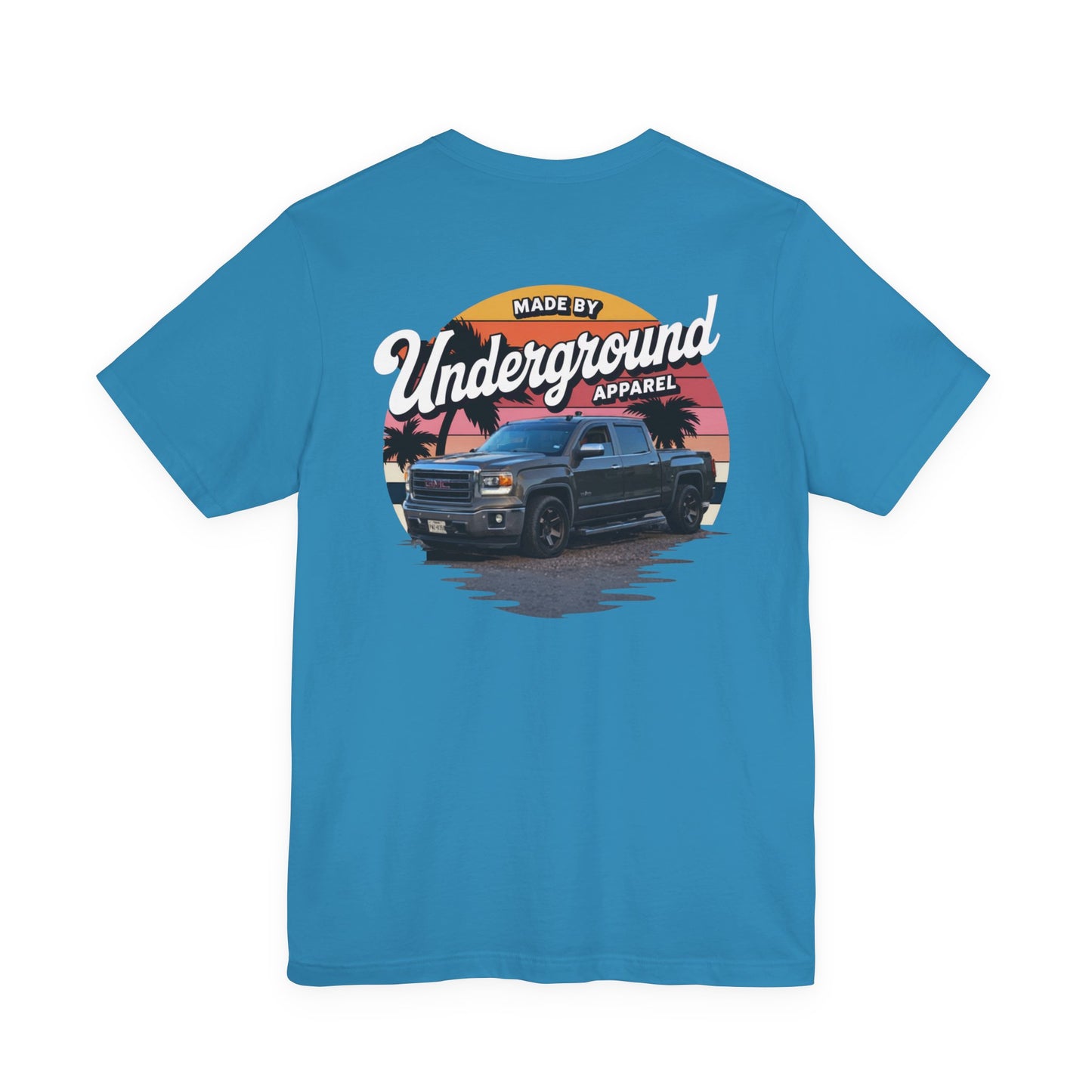 Truck Graphic Tee – "Made by Underground Apparel" Retro Sunset Design
